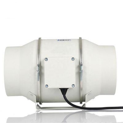Aanpasbare snelheidscontrole 200 mm Plastic Inline Fan voor vochtigheidscontrole en stilte
