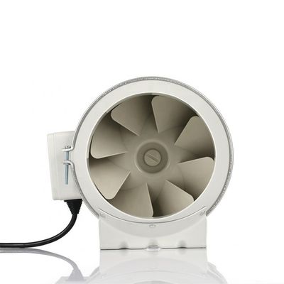 Aanpasbare snelheidscontrole 200 mm Plastic Inline Fan voor vochtigheidscontrole en stilte