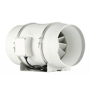 Aanpasbare snelheidscontrole 200 mm Plastic Inline Fan voor vochtigheidscontrole en stilte