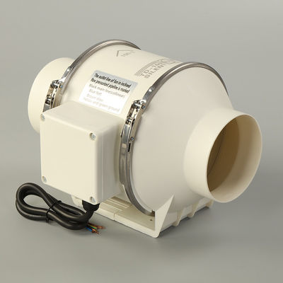 Witte 100 mm hydroponische inline ventilator voor hoge snelheid mix stroom ventilatie in groei tenten