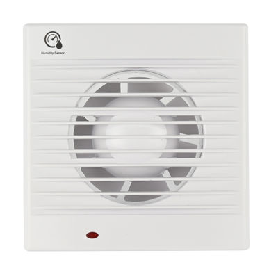Gepersonaliseerd logo merk 5 inch personalisatie elektrische lage geluid mini badkamer lucht uitlaatventilator met vochtigheidssensor