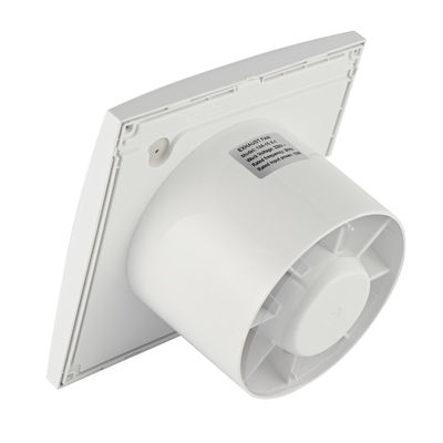 Gepersonaliseerd logo merk 5 inch personalisatie elektrische lage geluid mini badkamer lucht uitlaatventilator met vochtigheidssensor