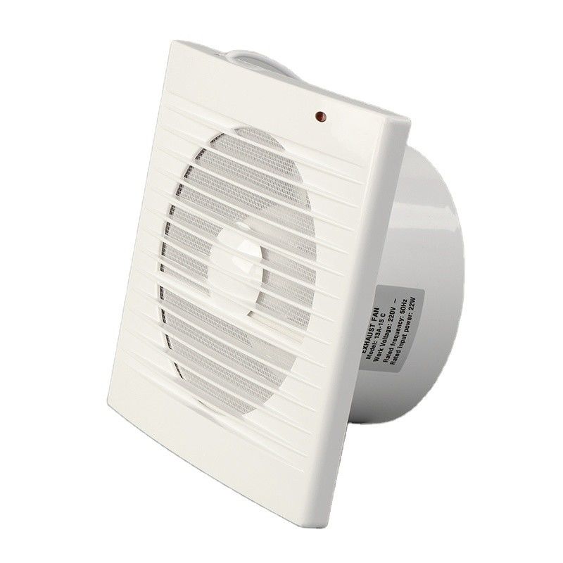 Eigen massaproductie van 150 mm witte wandgebouwde luchtzuigventilator met OEM/ODM-diensten