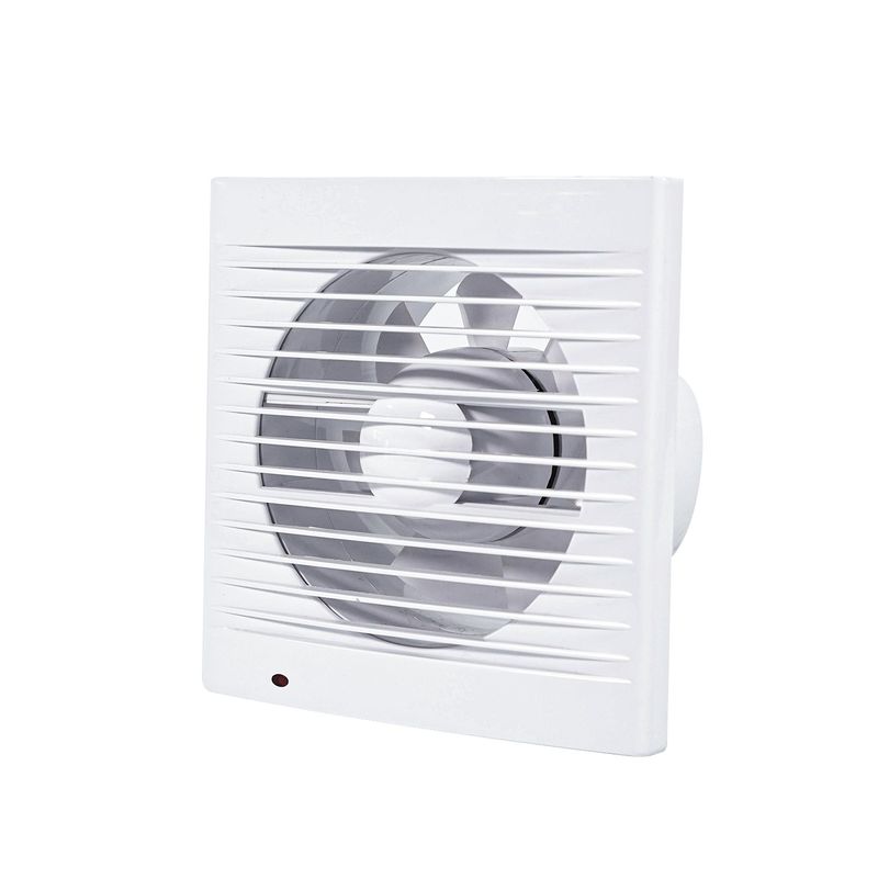 Plastic vierkante wand gemonteerde badkamer uitlaatventilator met Louver Net en Axial Flow Design